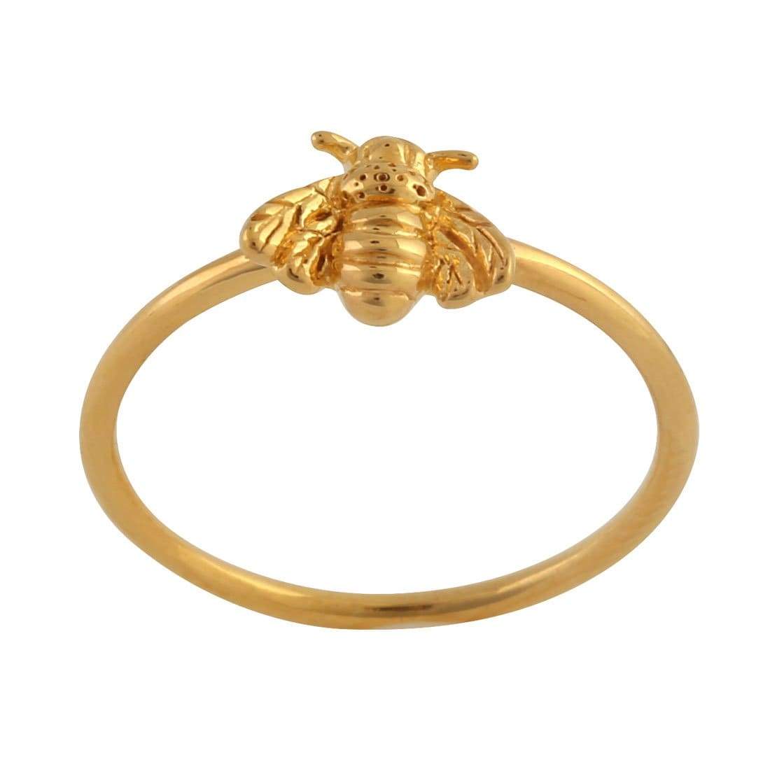Pollination Bee Ring Gold - Elegant Honey Bee Jewelry for Women, Nature-Inspired Fashion Accessory | Perfect for Outdoor Weddings, Garden Parties & Boho Style