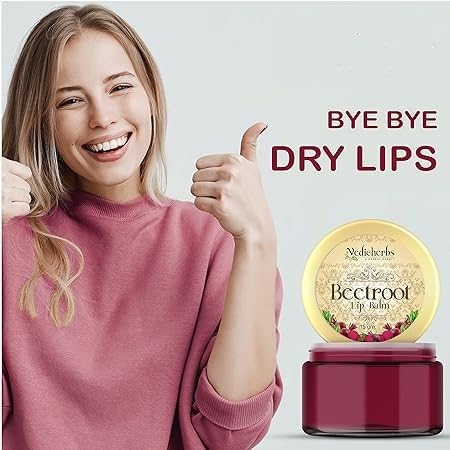 Organic Beetroot Lip Balm with Natural Beetroot Extract, Shea Butter & Almond Oil - Hydrating & Nourishing Lip Care for Dry Lips - Vegan, Cruelty-Free Lip Balm for Women & Men (0.5 oz) - Perfect for Daily Moisturizing, Winter Protection & Natural Lip Tint