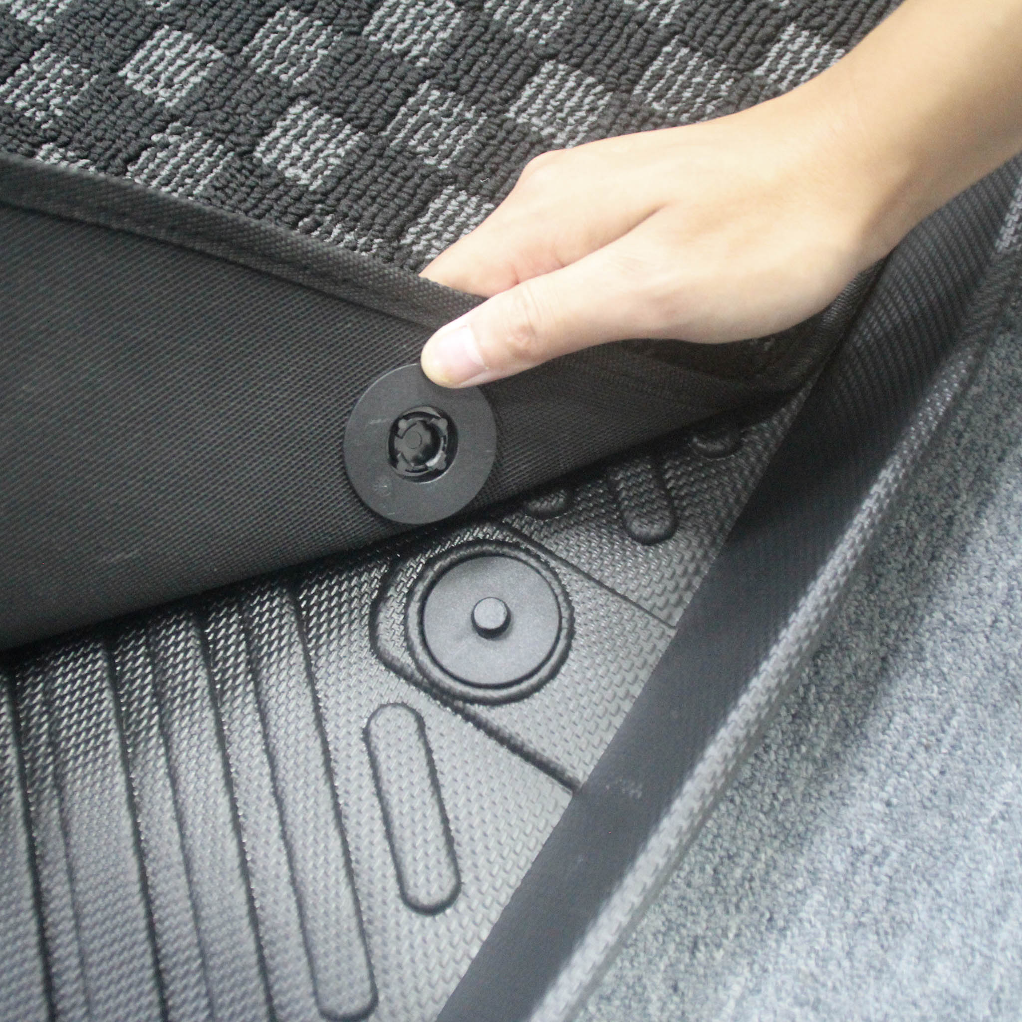 Checkered Floor Mats for 2017-2024 Tesla Model S (Right Hand Drive) - Premium Car Floor Protection, Perfect for Daily Commuting & Road Trips