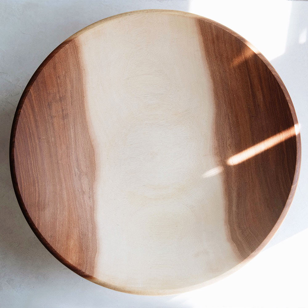 Large Handcrafted Mahogany Wooden Bowl for Kitchen, Dining & Home Decor - Perfect for Fruit Display, Salad Serving, and Centerpiece Decorations
