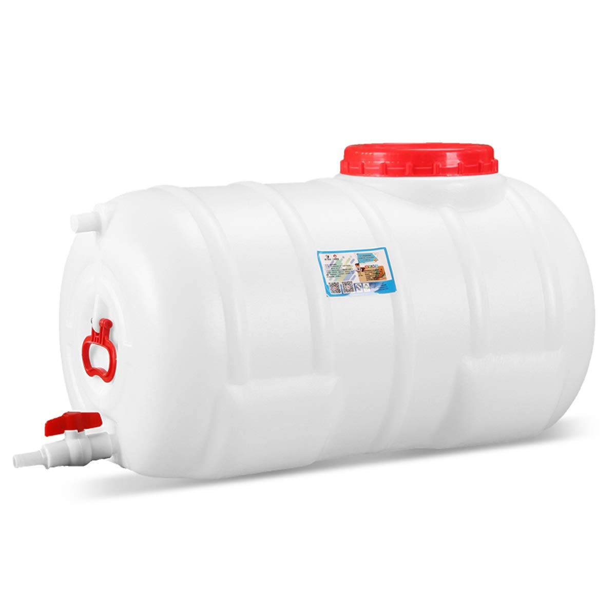 125L Large Capacity Horizontal Square Water Storage Tank with Cover & Valve - YANGUANG Plastic Water Container Carrier for Household, Camping, Outdoor & Road Trips | Durable & Portable Water Tank Solution