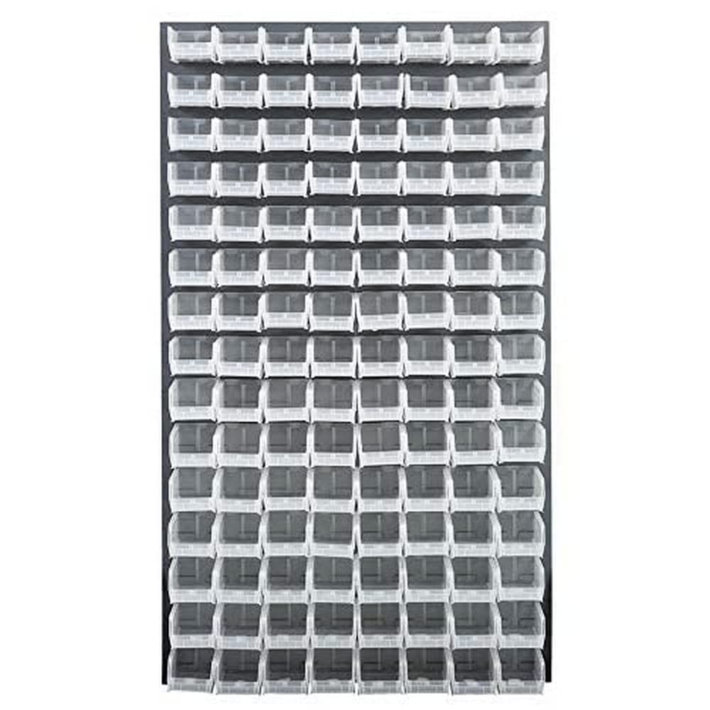 Quantum Storage Systems QLP-3661-220-120CL Gray Louvered Panels Complete Package with Bins - 36