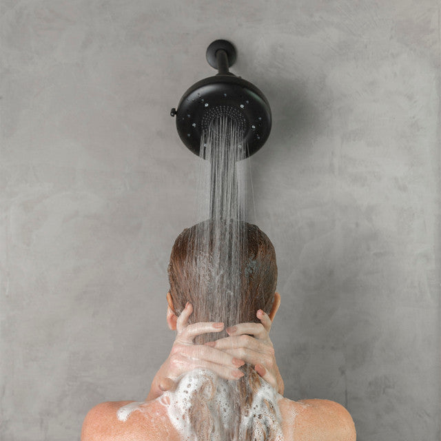 Nebia Corre 4-Function Fixed Shower Head 1.5 GPM - High Pressure Water Saving Showerhead for Bathroom, Spa, and Luxury Home Use