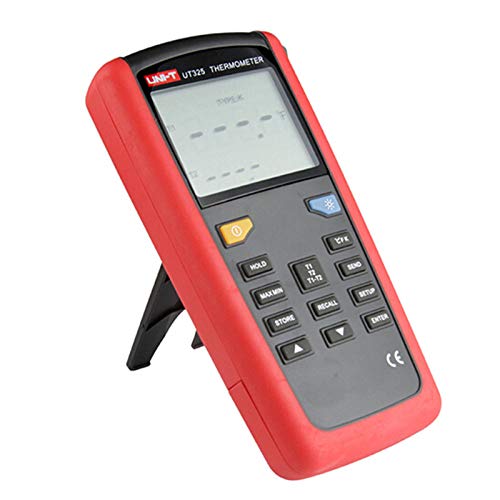 UT325 Digital Thermometer with USB Interface - Dual Input T1-T2, High/Low Alarm & Auto Calibration - Perfect for Food Safety, HVAC, Lab & Industrial Temperature Monitoring
