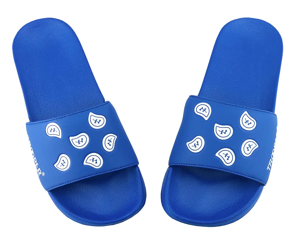 Men's & Women's TB-01 Bandana Paisley EVA Slide Sandals - Quick Drying Shower Slides with Ultra Cushion - Contoured Footbed for Indoor & Outdoor Use - Perfect for Beach, Pool, Gym, and Home Wear