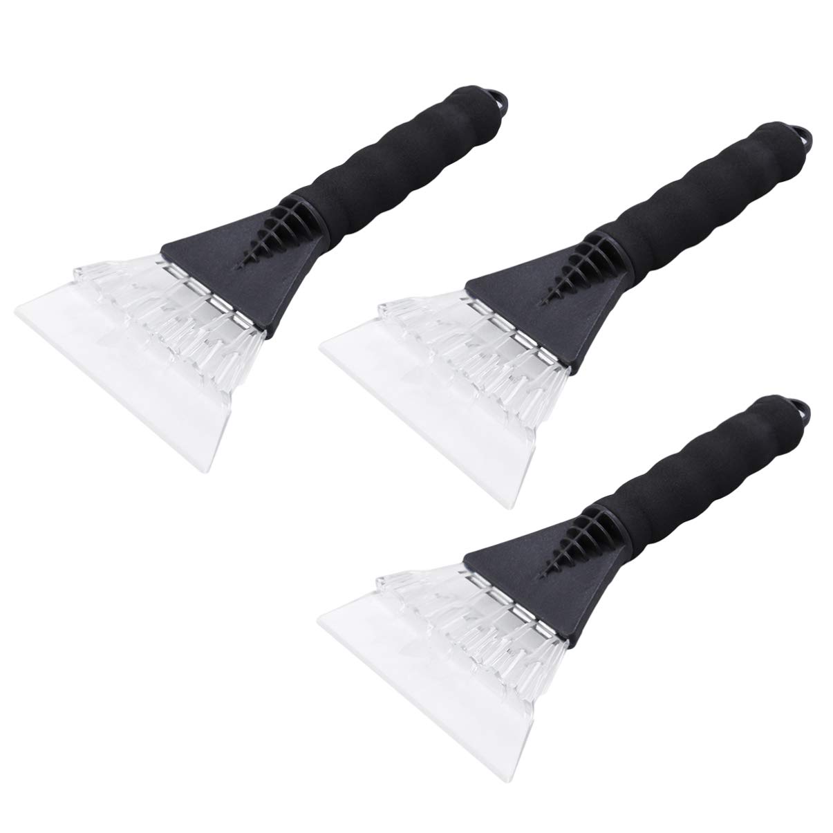 3-Pack Car Snow Scraper & Ice Remover - Heavy Duty Windshield Snow Brush with Ergonomic Handle for Winter Car Cleaning - Perfect for SUV, Truck, Sedan & Vehicle Defrosting in Snowy Weather