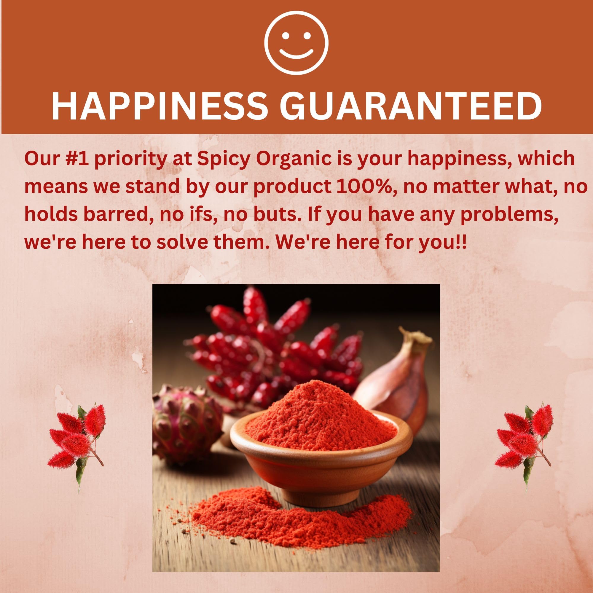Organic Annatto Powder 4 oz - USDA Certified Ground Achiote Seed Spice for Seasoning, Cooking & Natural Food Coloring | Perfect for Latin, Caribbean & Filipino Cuisine, Rice Dishes & Marinades
