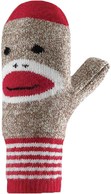 Adorable Fox River Monkey Mittens for Kids - Large Size Winter Gloves - Perfect for Snow Play, Outdoor Activities & Cold Weather