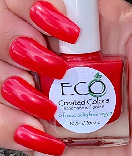 Falling in Love Red Nail Polish - Shimmer Nail Lacquer with Long Lasting Wear, Vegan & Cruelty Free - Perfect for Valentine's Day, Date Night & Special Occasions