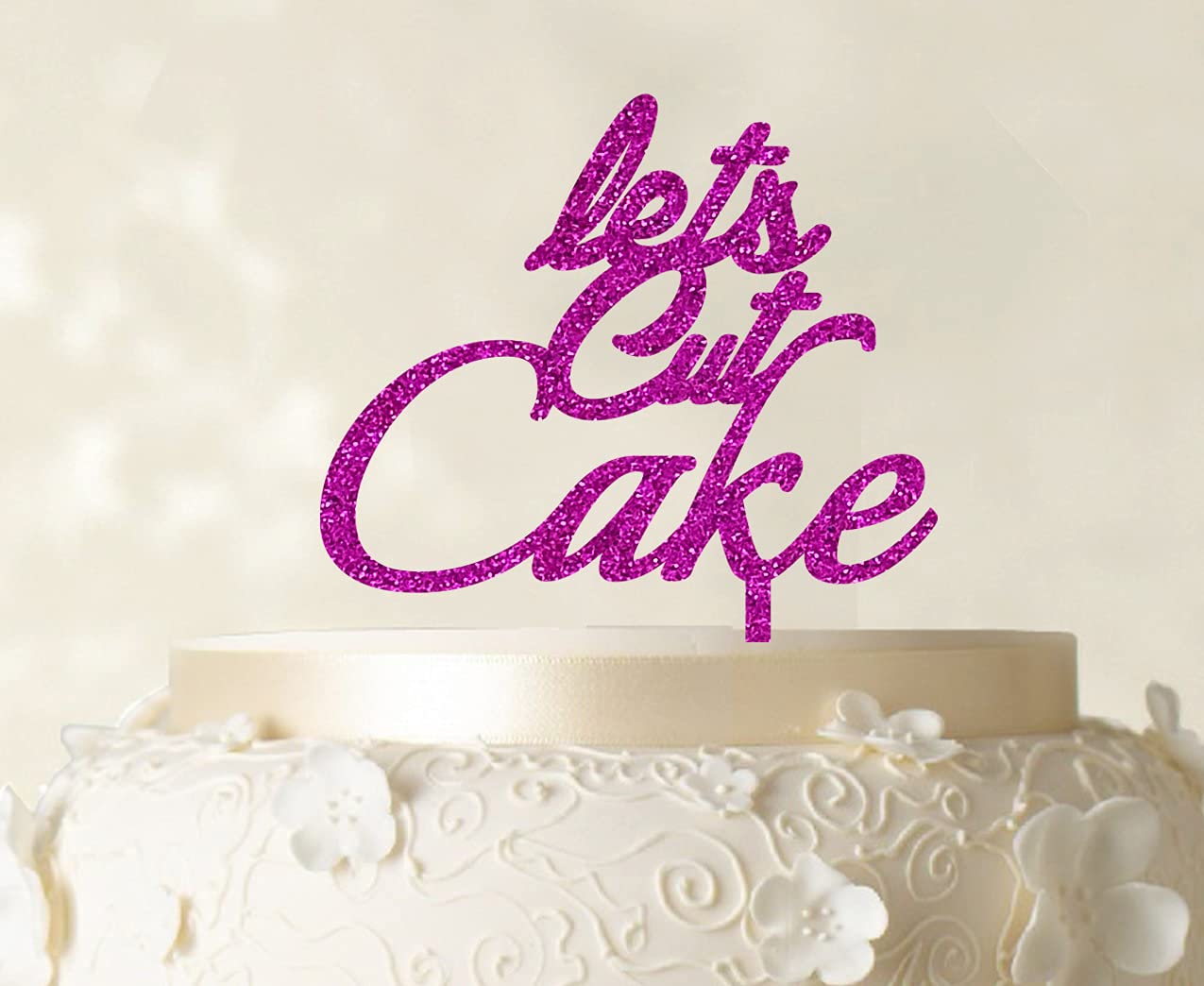 Printtoo Custom Cake Topper for Birthday & Anniversary - 5 to 7 Inches Wide with Color Options | Perfect for Wedding, Baby Shower & Party Decorations