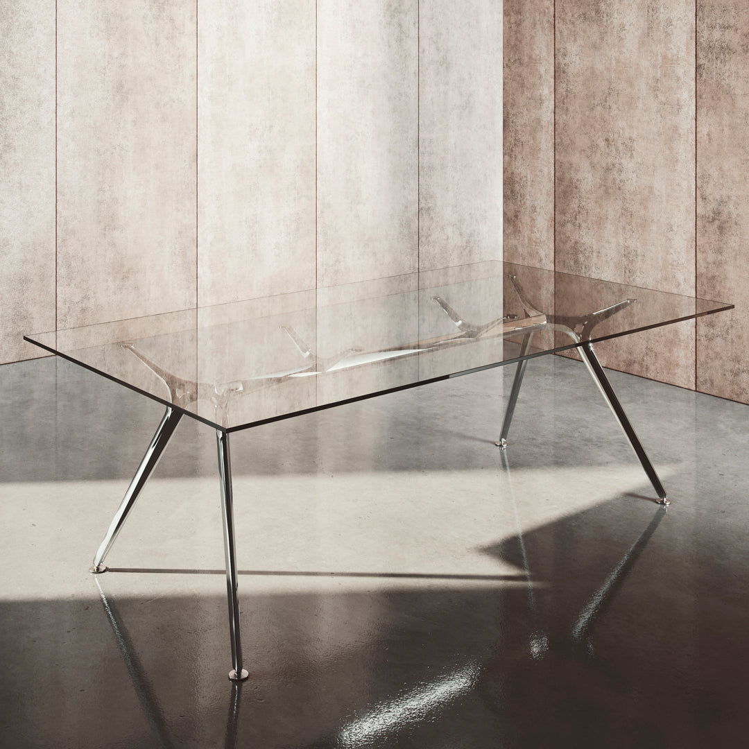 Arkitek Modern Rectangular Desk with Laminate or Glass Top - Stylish Home Office & Study Desk for Professionals & Students