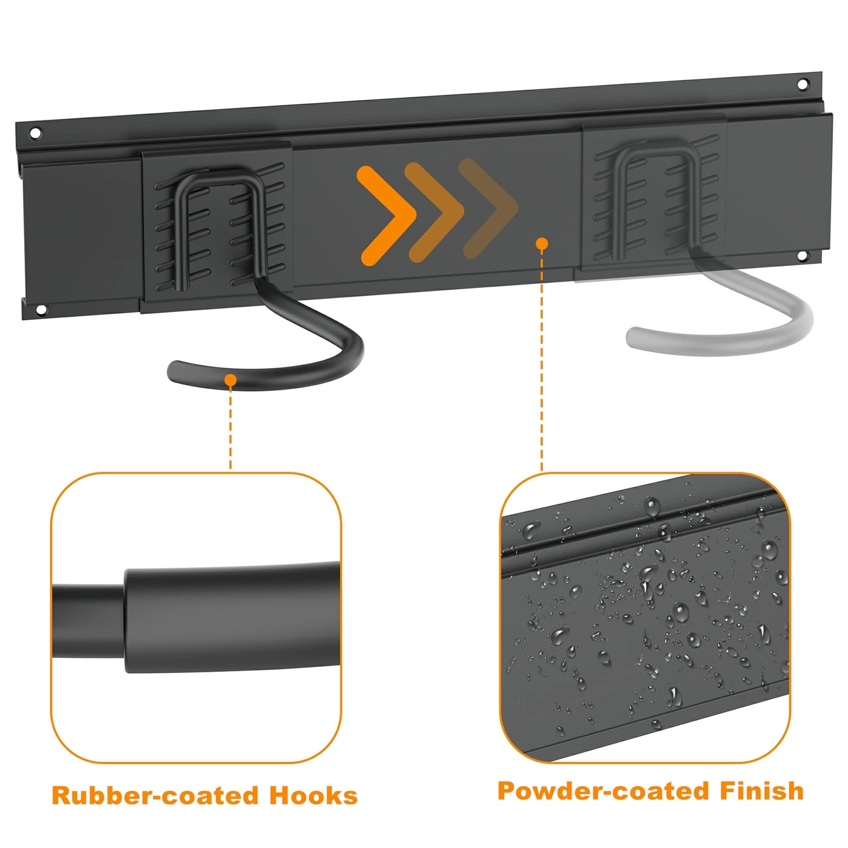 Vertical Bike Hooks for Garage Wall - Heavy Duty 6 Bike Storage Rack Saves Space, Holds Up to 300 lbs (Pack of 3) - Perfect for Organizing Bikes in Small Spaces & Garages
