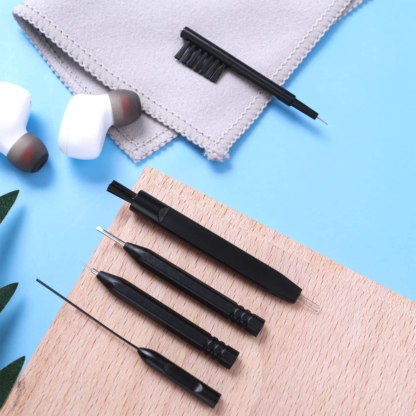 6 Pcs Hearing Aid Cleaning Kit - Brush Tools for Earbuds & Headphones - Perfect for Daily Maintenance