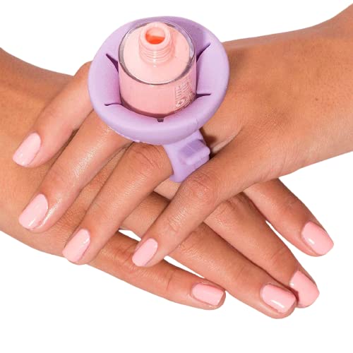 Urdhvamurti Silicone Nail Polish Bottle Holder Stand - Round Wearable Display Stand for Nail Art (1PC, Random Color) | Perfect for Salon, Home Manicure & Nail Polish Organization