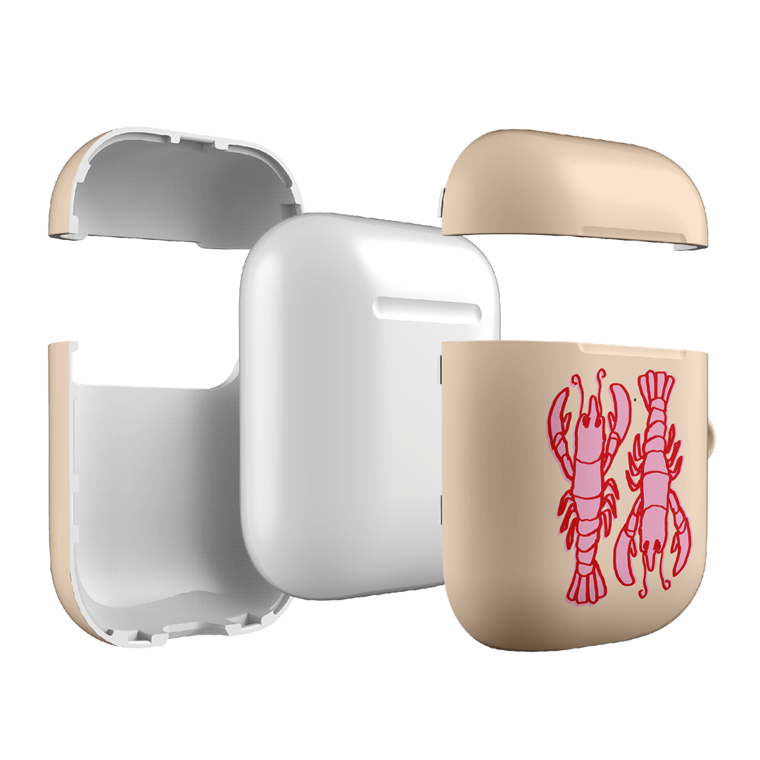 Cute Lobster Love AirPods Pro Case - Protective Cover for Apple AirPods 1/2/3 & Pro - Perfect for Beach, Summer & Seafood Lovers