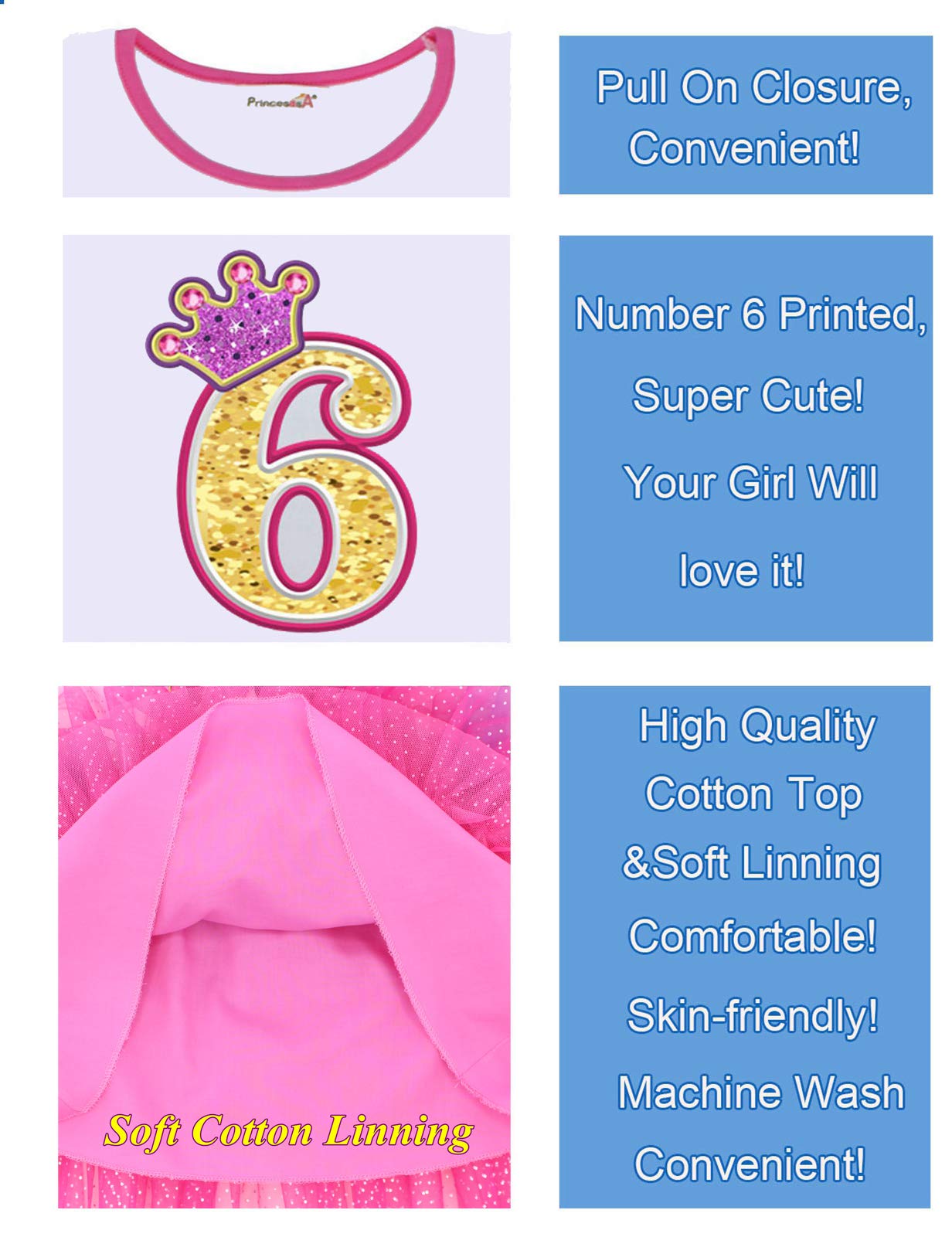 Unicorn Birthday Party Dress for Girls - Long Sleeve Princess Costume for Spring & Autumn | Perfect for Birthday Parties, Halloween, Dress-Up & Special Occasions