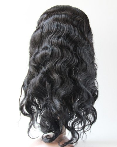 22'' Brazilian Virgin Remy Human Hair Wigs with Baby Hair - Full Lace Body Wave Wig in Jet Black (#1) - Perfect for Daily Wear, Cosplay, and Special Occasions