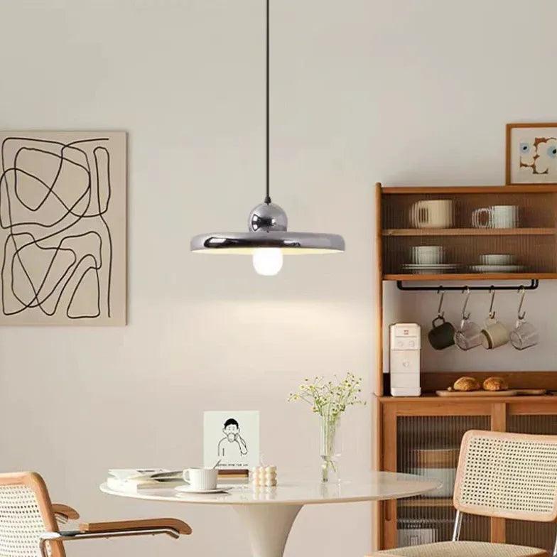 Modern Round LED Pendant Light with Umbrella Shade - Stylish Ceiling Lighting Fixture for Dining Room, Kitchen Island, Bedroom & Living Room Decor