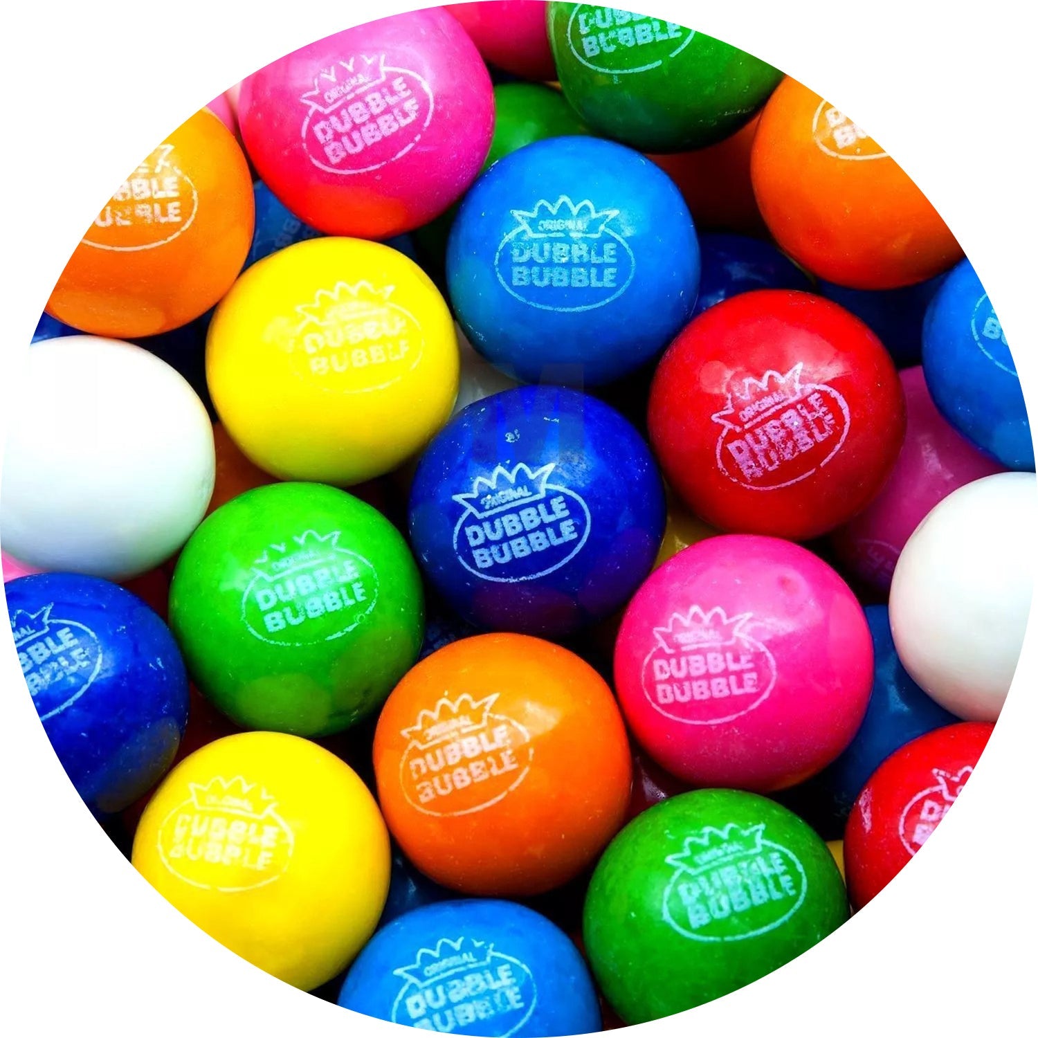 Dubble Bubble Assorted Flavor Gumballs - 850 Count Bulk Case for Parties, Events, and Vending Machines