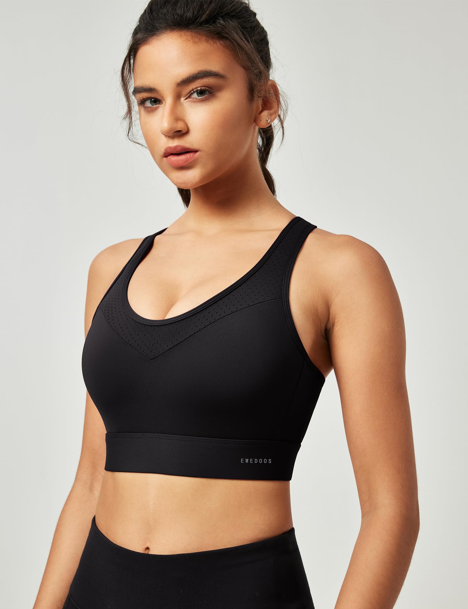 High Impact Sports Bras for Women - Maximum Support Push Up Workout Bra for Large Bust - Racerback Design for Running, Gym & High-Intensity Training
