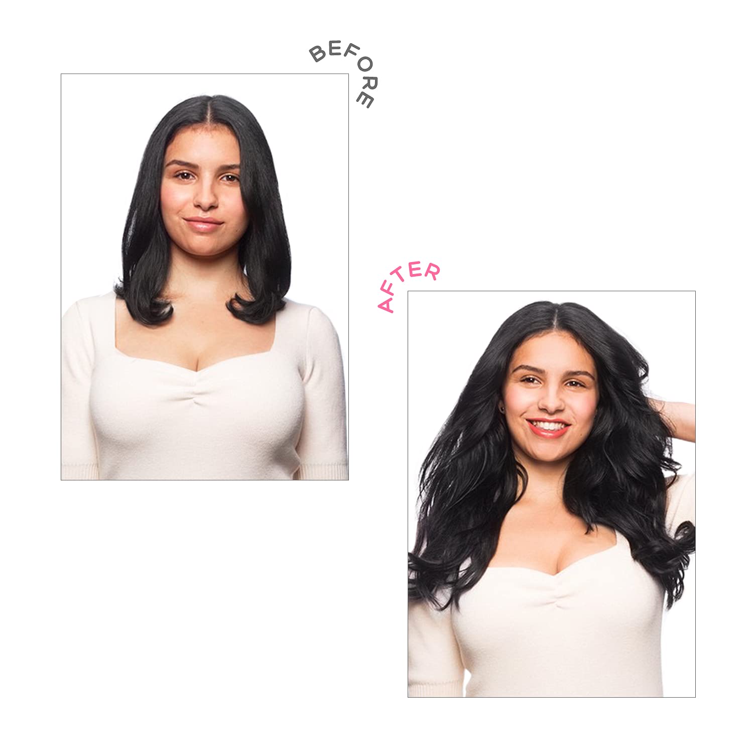 Marat Clip in Human Hair Extensions 24 Inch 120g - Natural Black Straight Removable Hair Extensions for Women - Perfect for Daily Wear, Parties & Special Occasions