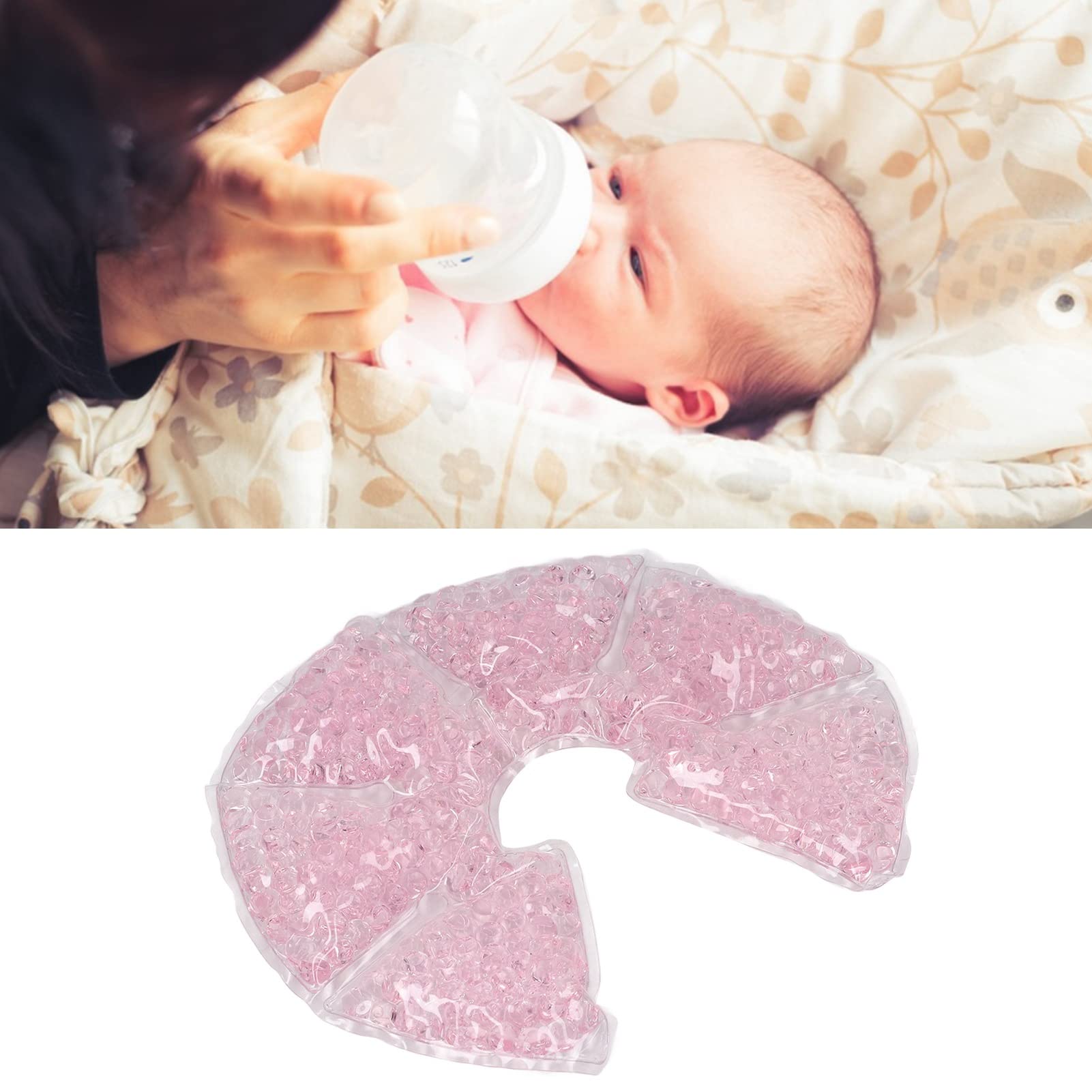 **Hot & Cold Breastfeeding Gel Packs for Nursing Moms – Soothing Relief for Soreness & Milk Flow – Reusable Screw-Shaped Compress – Home Use (Pink) – Perfect for Postpartum Care & Lactation Comfort**