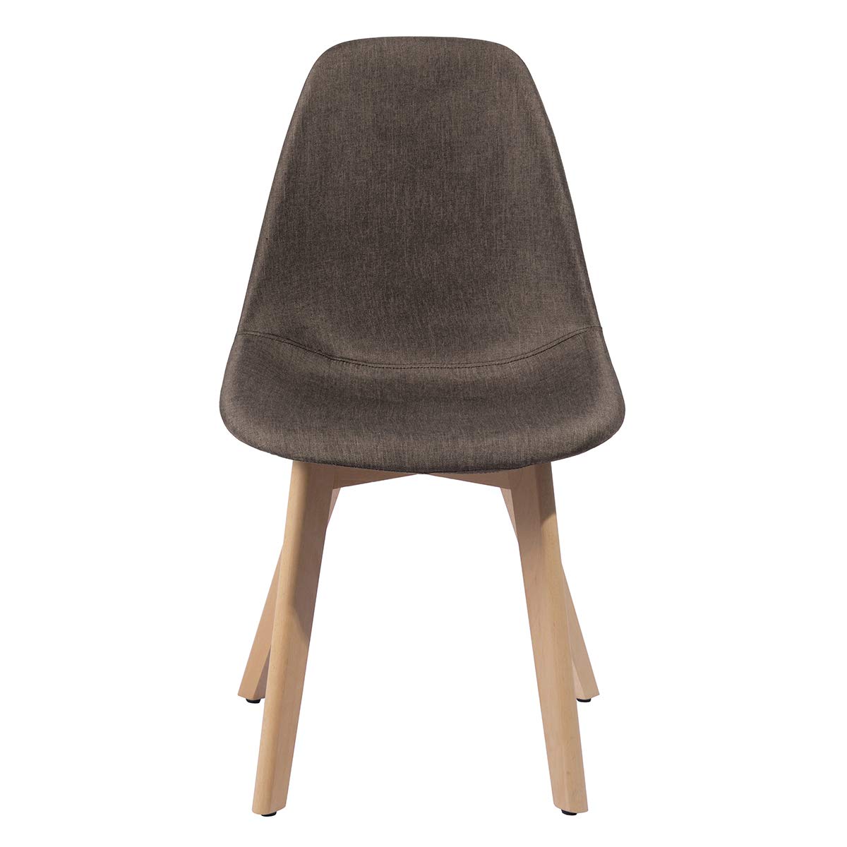 Homy Casa Set of 4 Fabric Dining Chairs with Sturdy Metal Legs - Brown Kitchen & Living Room Seating for Home, Restaurant, and Office Use