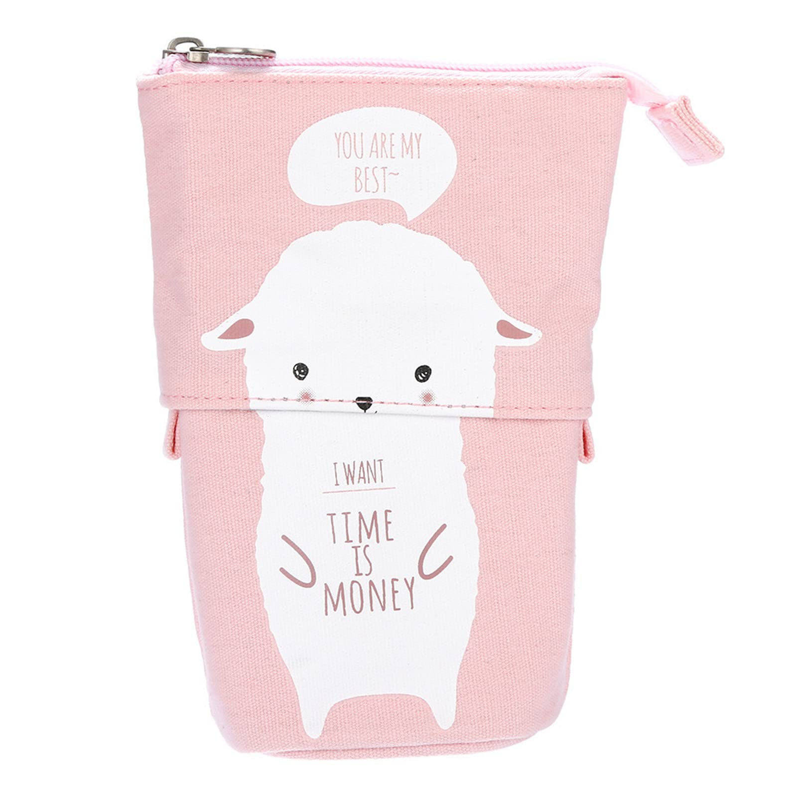 Cute Cartoon Rabbit Retractable Pencil Case - Telescopic Stationery Storage Box with Cat Pull Design for School Supplies, Office & Travel Organization (Rabbit Design) - Perfect for Students, Artists & Professionals