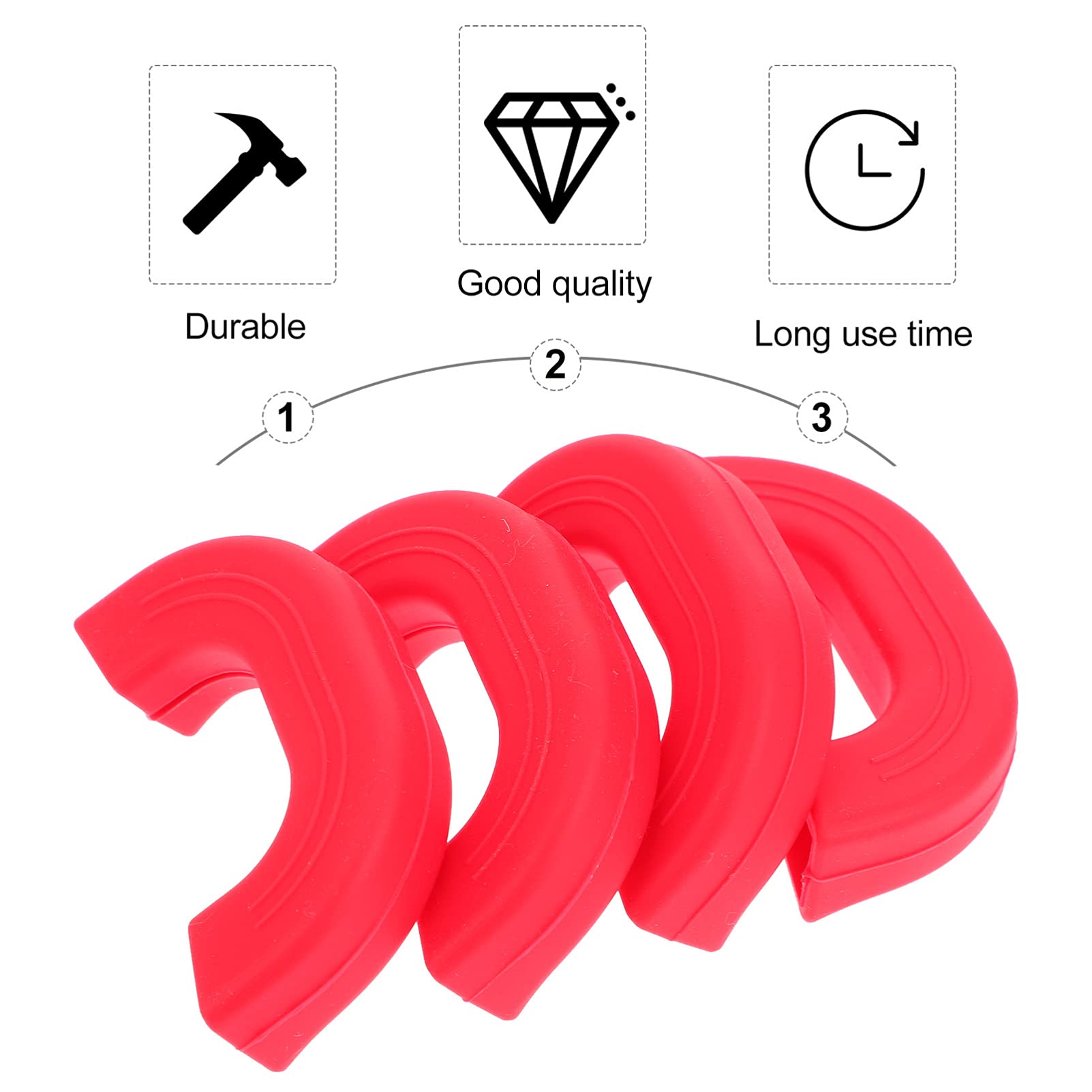 HANABASS 4-Piece Silicone Hot Pan Handle Holder Set - Heat Resistant, Non-Slip Grip Replacement for Frying Pans, Griddles & Oven Pots - Perfect for Cooking, Baking & Kitchen Safety