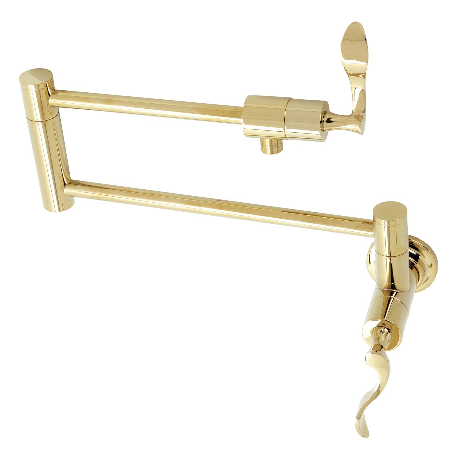 Kingston Brass KS4102CFL Century Wall Mount Pot Filler in Polished Brass - Ideal for Kitchen Faucet & Cooking Water Dispenser