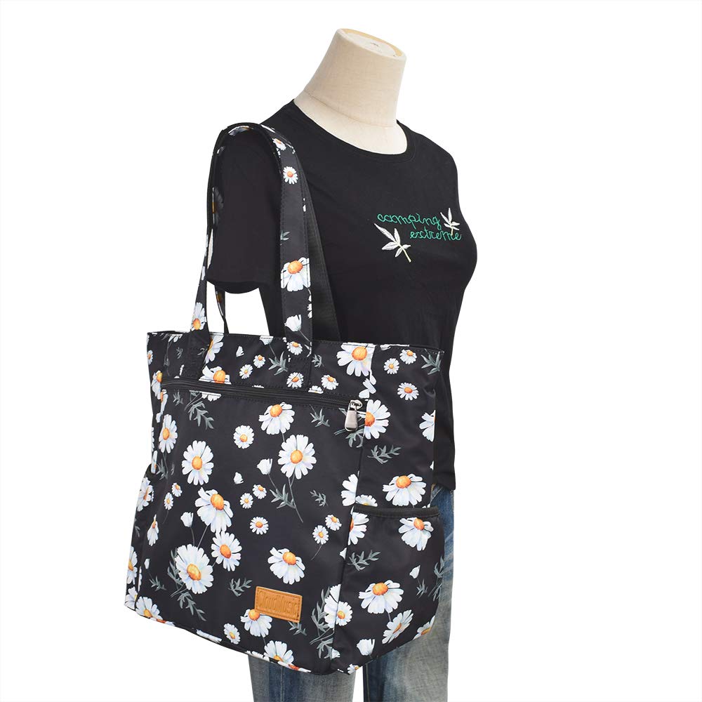 CLOUDMUSIC Large Waterproof Shoulder Tote Bag for Women - Perfect for Nurses, Teachers, Work, Gym, Travel & Beach - Spacious & Durable Carryall