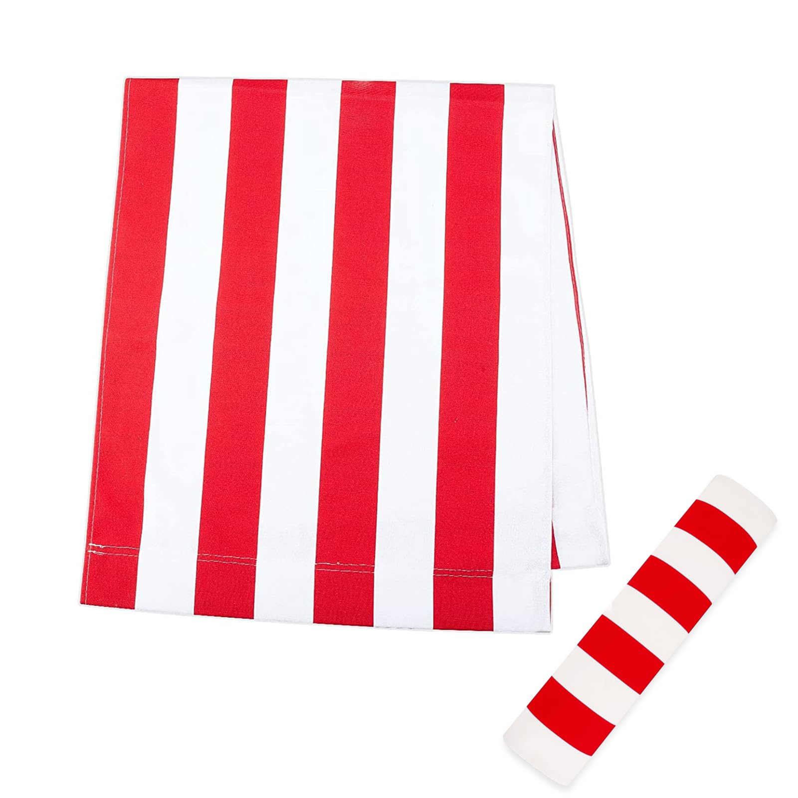 Red & White Deck Chair Fabric Replacement 45