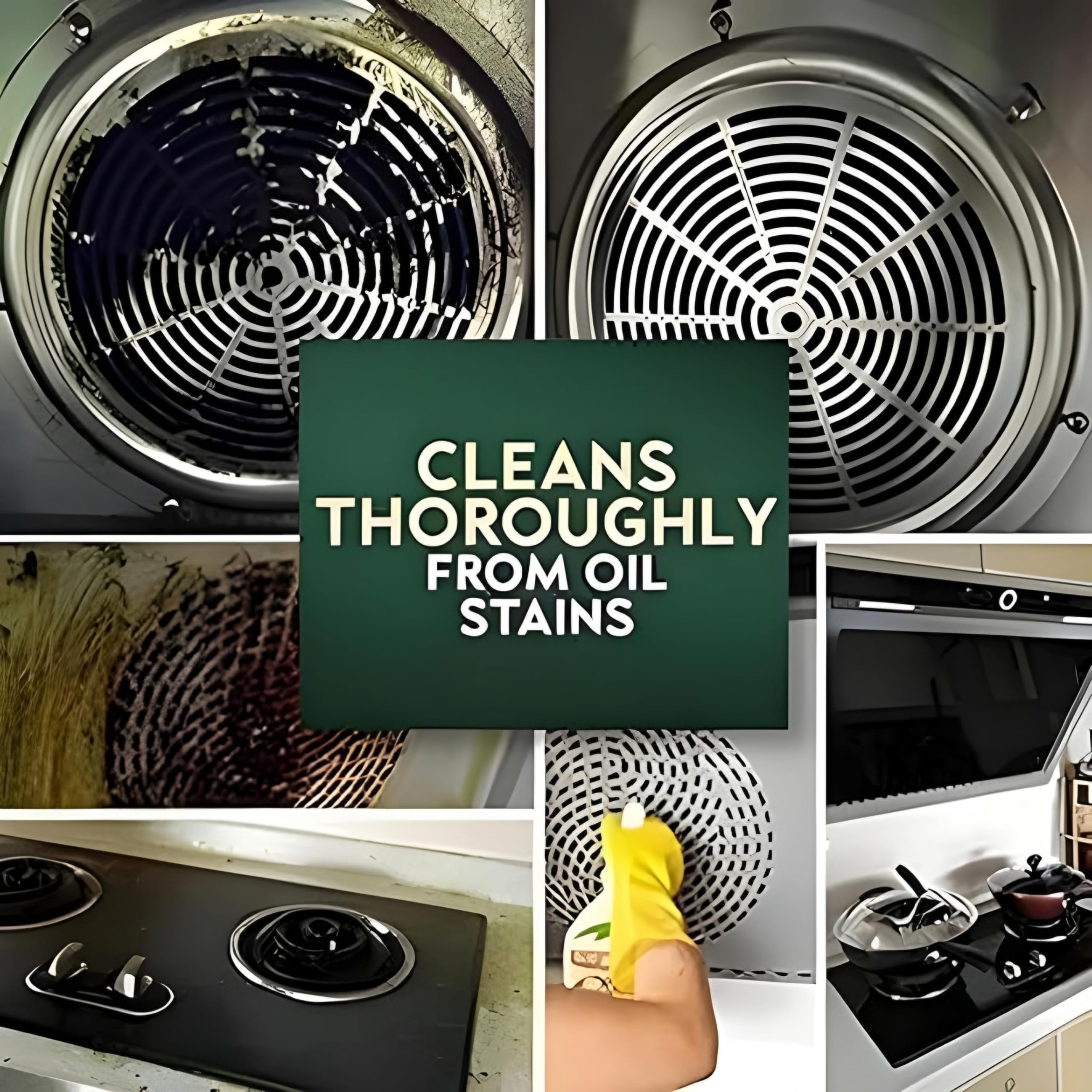 JINI COLLECTION Kitchen Cleaner Spray - Powerful Oil & Grease Remover for Stove, Chimney & Surfaces | Non-Toxic, Non-Flammable Degreaser | Ideal for Deep Cleaning Kitchens & Appliances