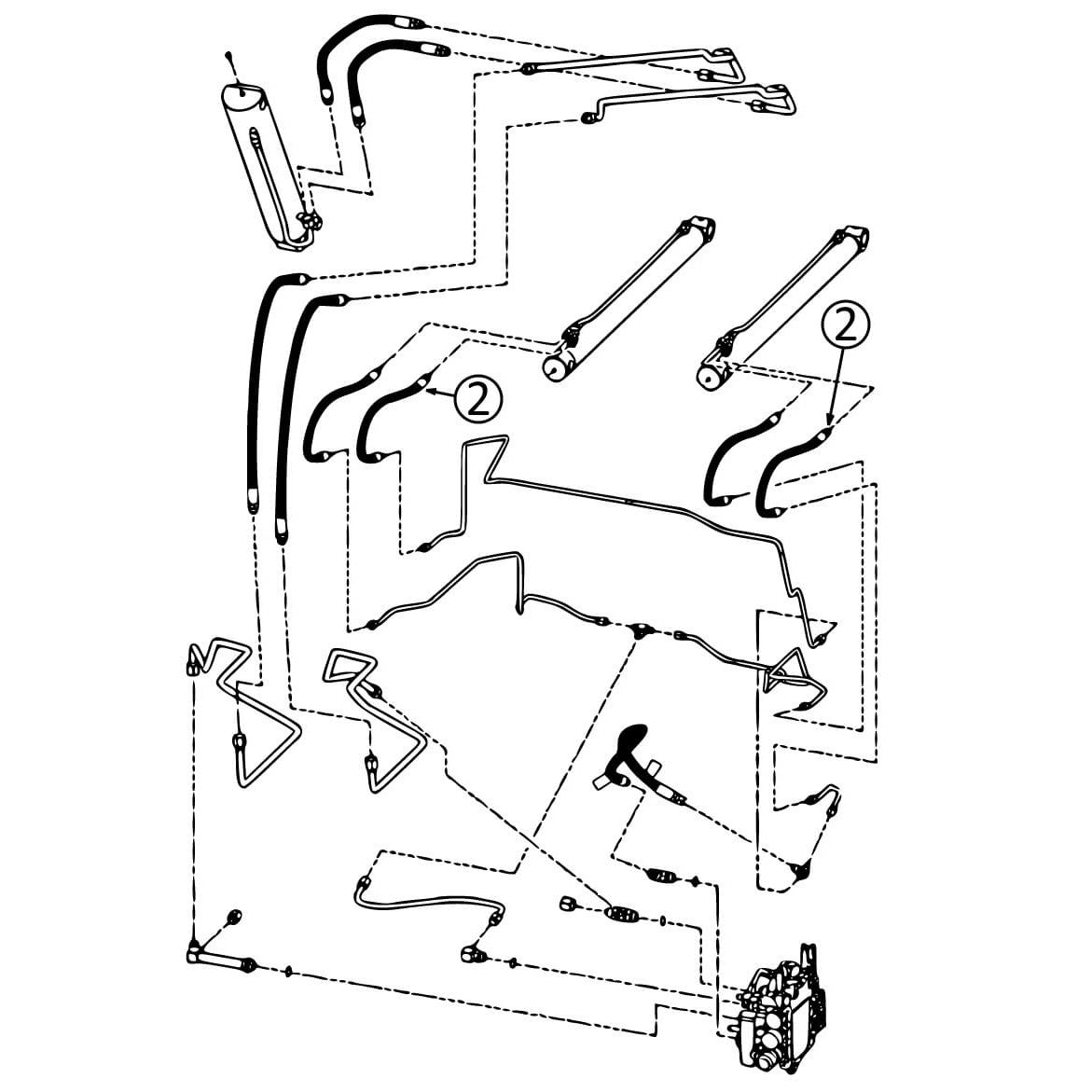 Bobcat S130 Hydraulic Hose for Loader Lift Cylinders - 1/2