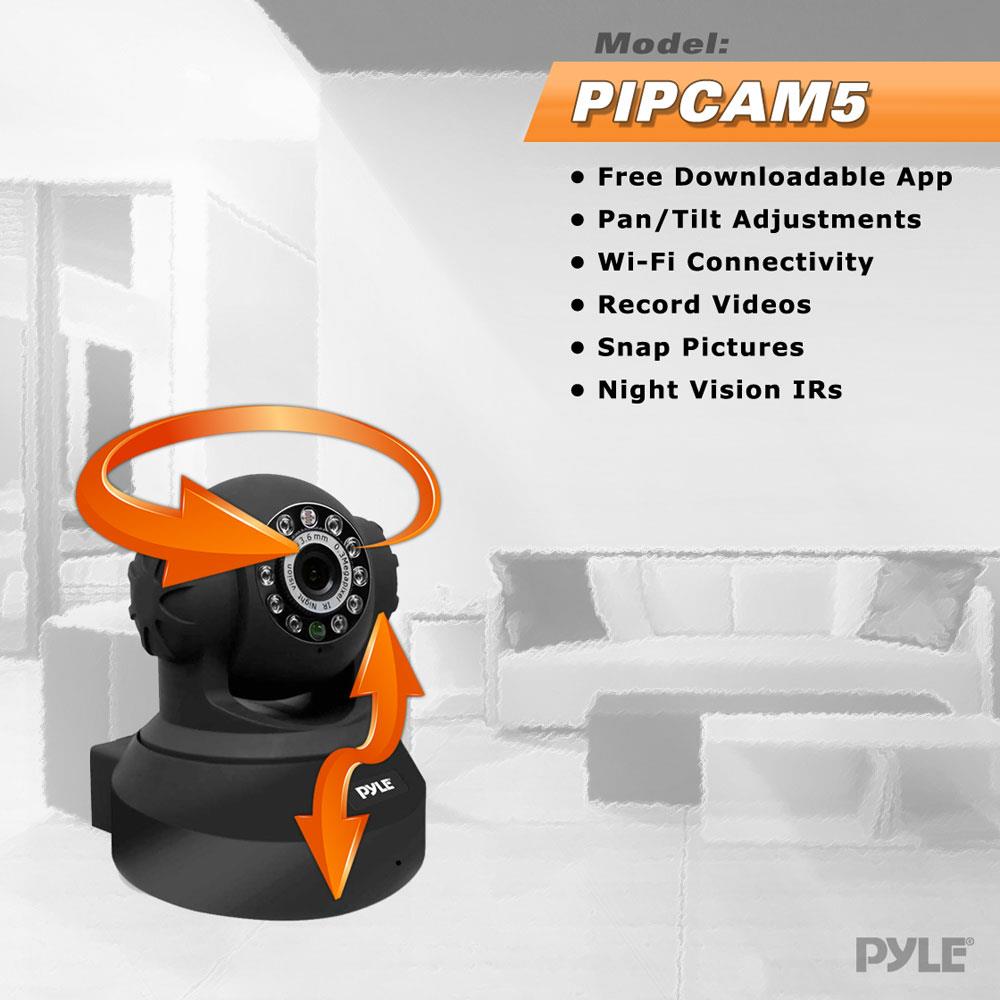 Pipcam Smart IP Surveillance Camera - 1080P HD Wireless Security Camera with Night Vision & Motion Detection for Home & Office Security Monitoring