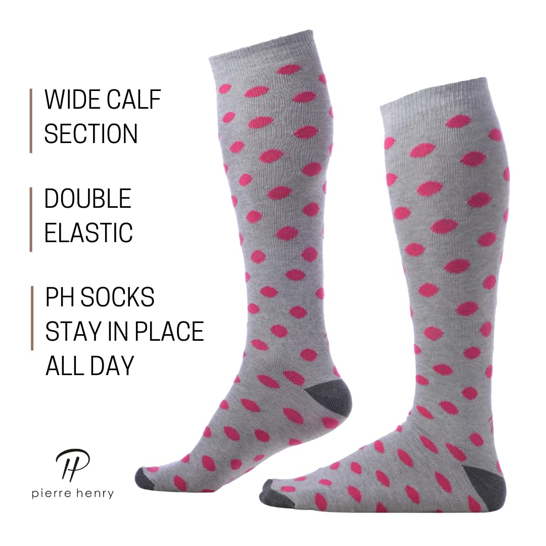 Premium Cotton Over the Calf Dress Socks for Men - 9 Pairs Pack | Soft Breathable Long Socks That Stay Up | Perfect for Business, Formal Wear & Office Outfits