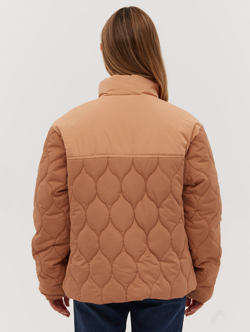 Jorgia Quilted Jacket for Women - Lightweight Puffer Coat with Stand Collar, Winter Warm Outerwear for Casual & Outdoor Activities