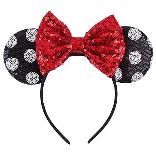 white polka dot red