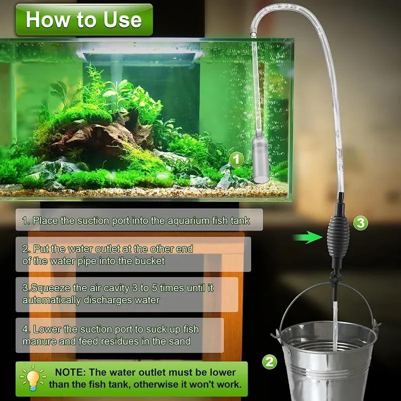 G-BROS Aquarium Water Changer & Gravel Cleaner for Fish Tank Maintenance
