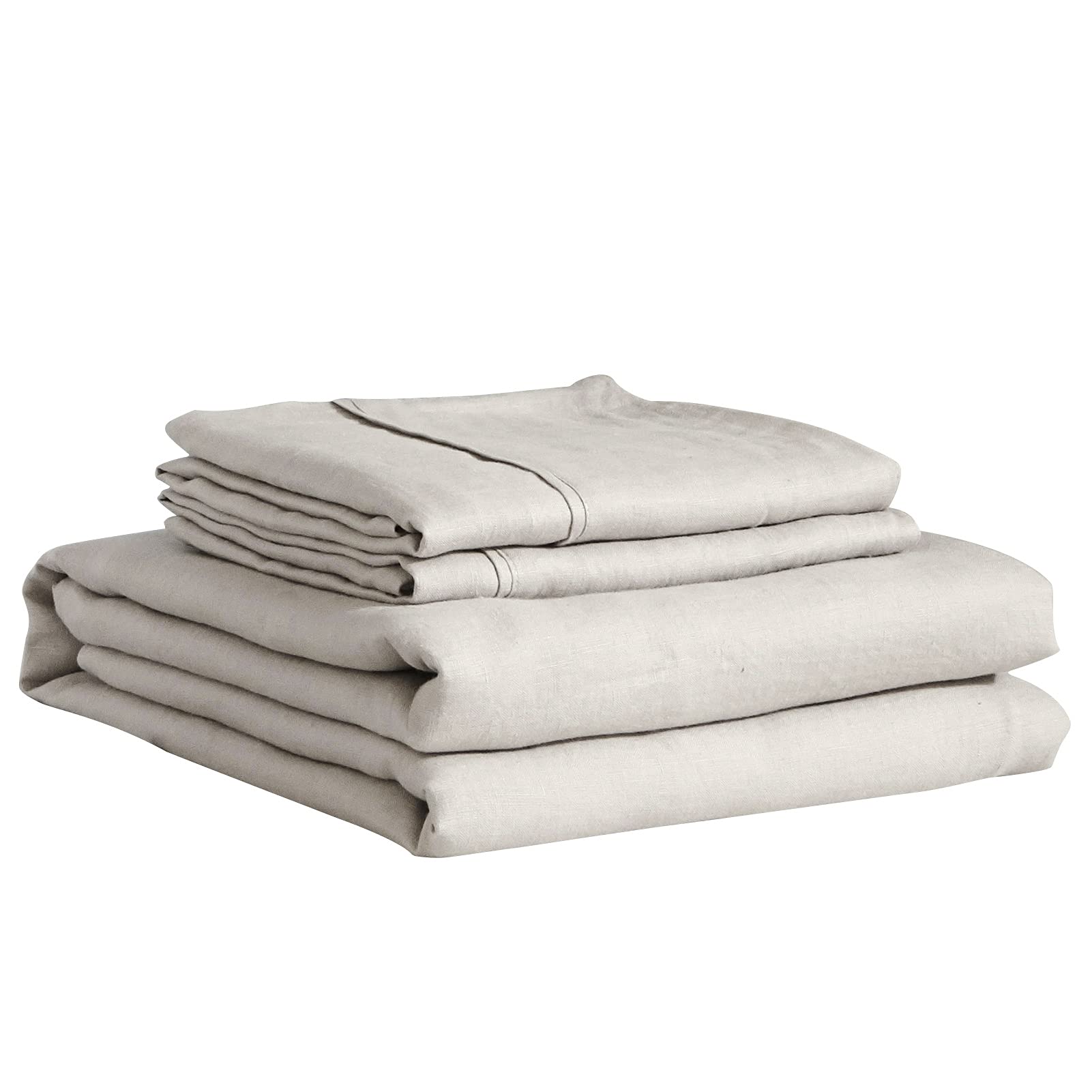 HYPREST 100% French Flax Linen Duvet Cover King Size - Soft, Breathable & Cooling Farmhouse Style Bedding with Zipper Closure | Moisture-Wicking & Durable | Perfect for Hot Sleepers & Eco-Friendly Home Decor