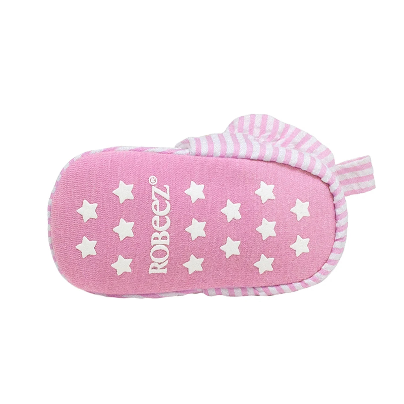 Robeez Pink Seersucker Snap Bootie - Soft Baby Shoes for Girls | Perfect for First Walkers, Playtime & Special Occasions