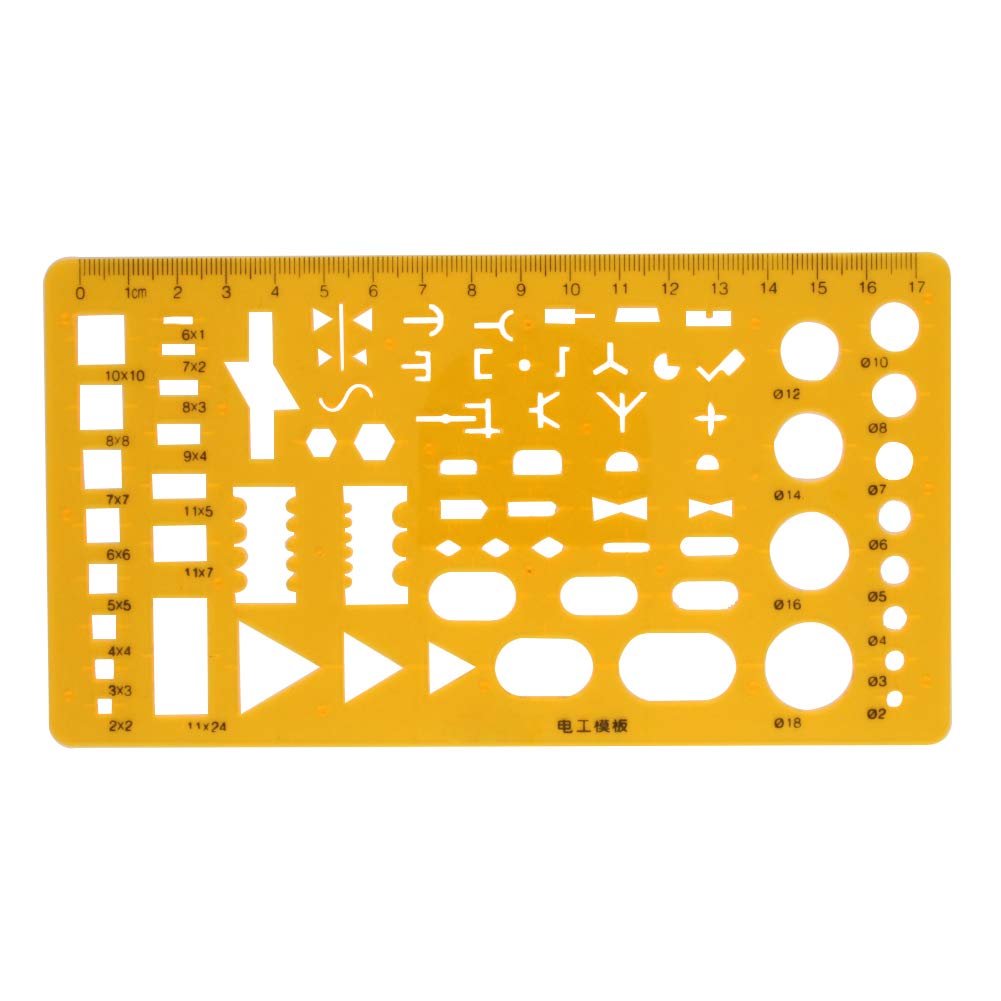Utoolmart Professional Geometric Drawing Template Set - Drafting Stencils, Measuring Ruler & Building Formwork Tools for Architects, Engineers & Students | Perfect for Technical Drawings, Blueprints & DIY Projects
