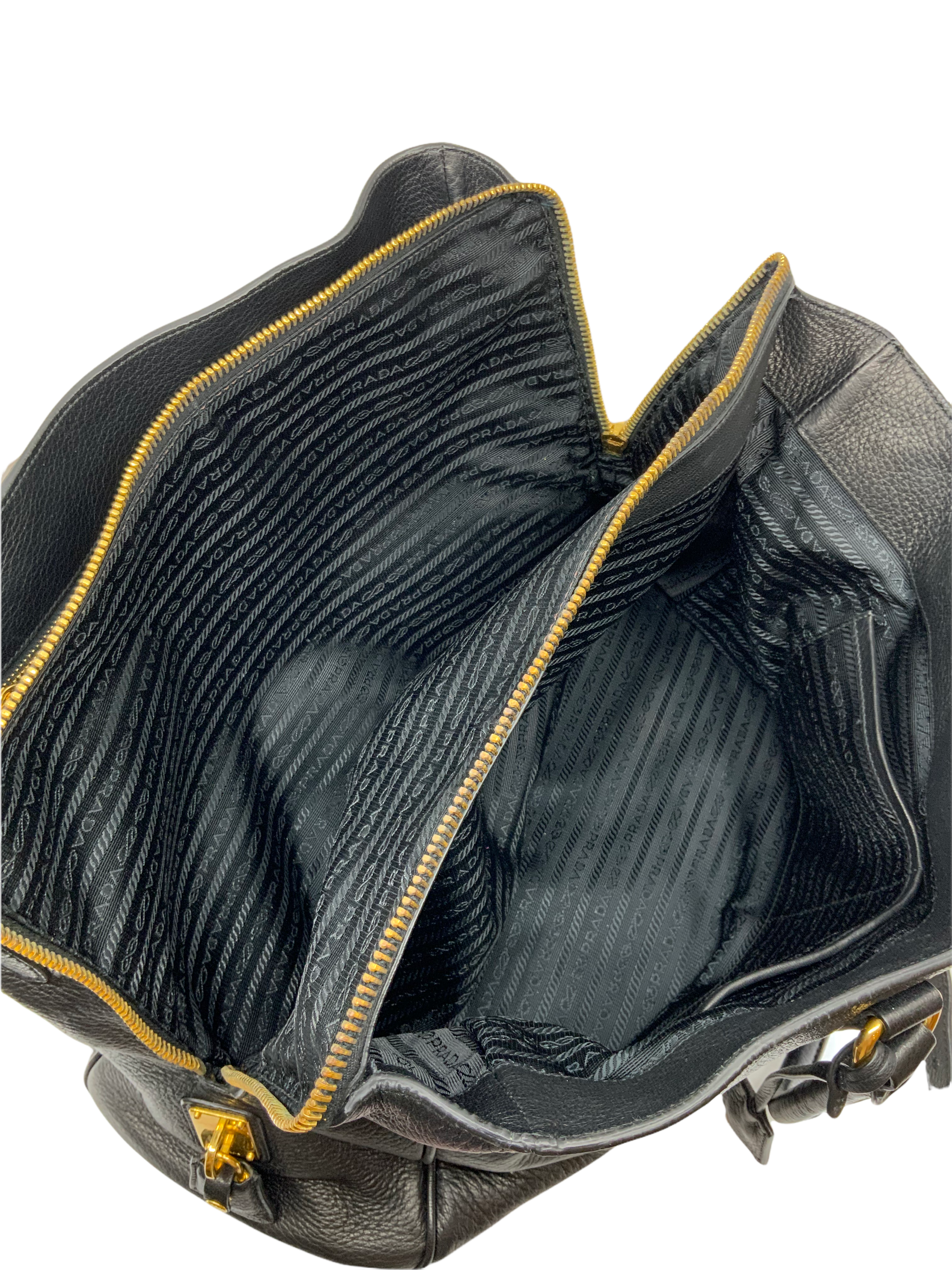 Prada Cervo Deerskin Tote Bag with Adjustable Shoulder Strap - Luxury Leather Handbag for Women, Perfect for Work, Travel & Everyday Use