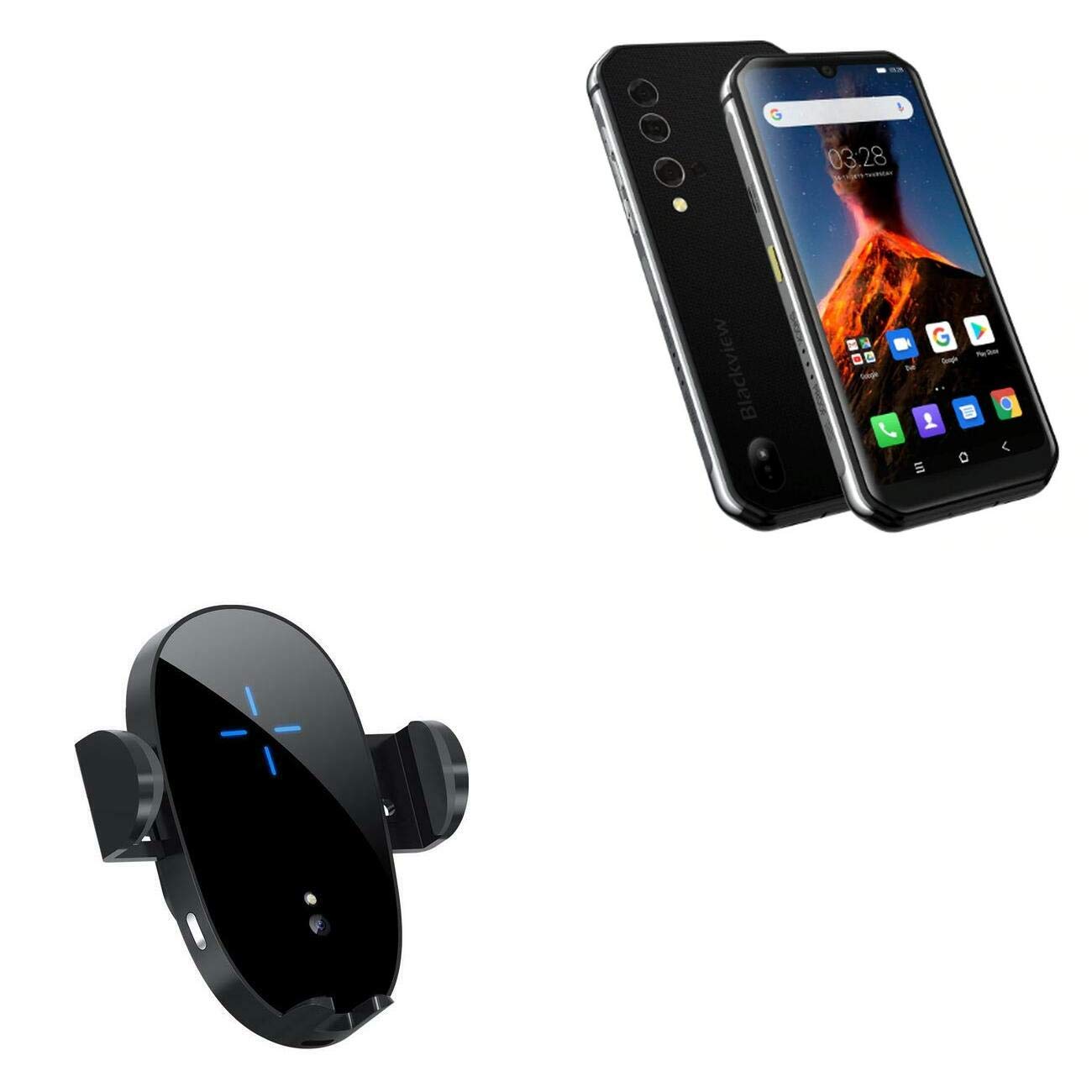 BoxWave Wireless Car Charger & Air Vent Mount for Blackview BV9900 Pro - Qi Fast Charging Auto Holder | Perfect for Commuting, Road Trips & GPS Navigation