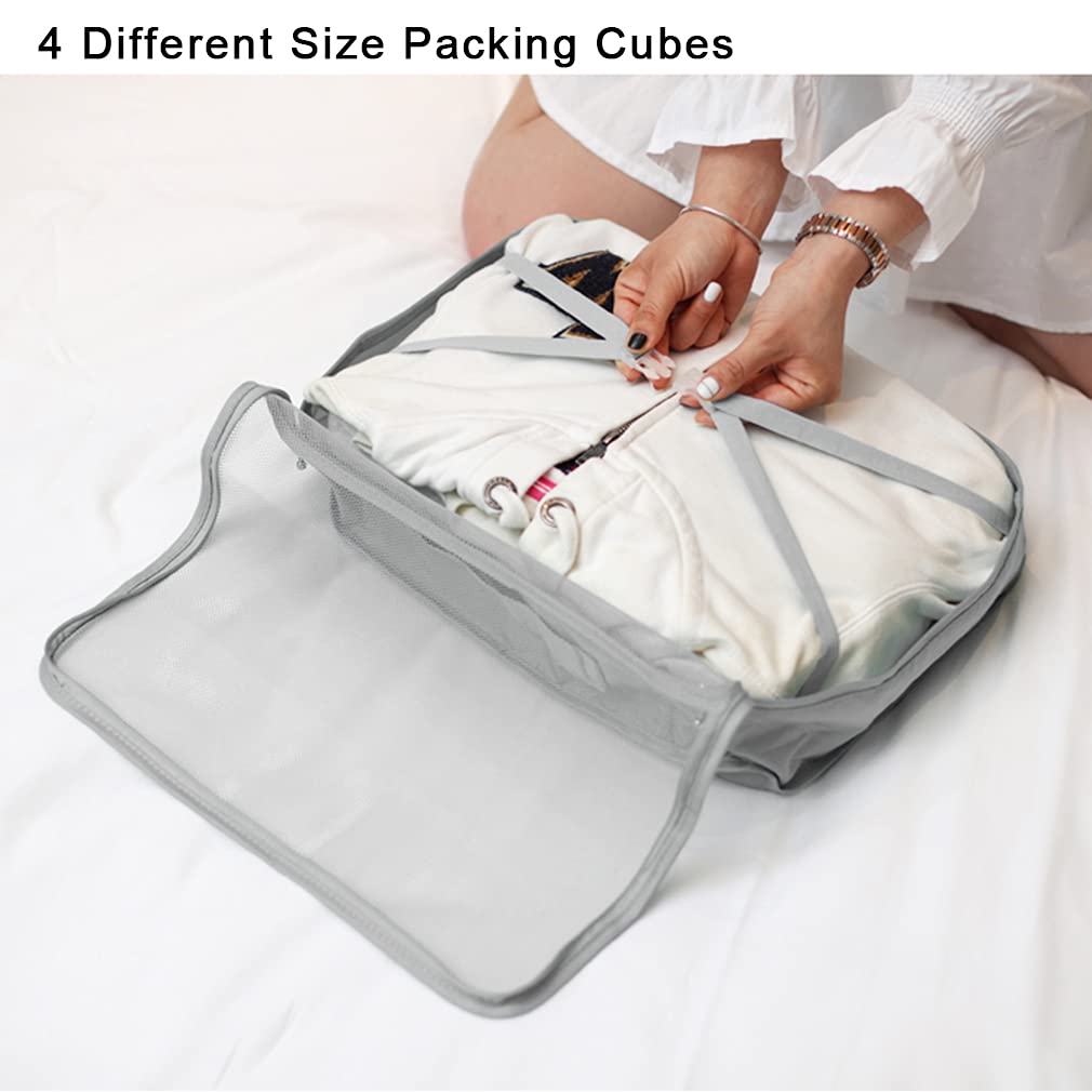 8-Piece Packing Cubes Set - Travel Organizer for Clothes, Shoes & Cosmetics | Perfect for Suitcase Organization & Business Trips