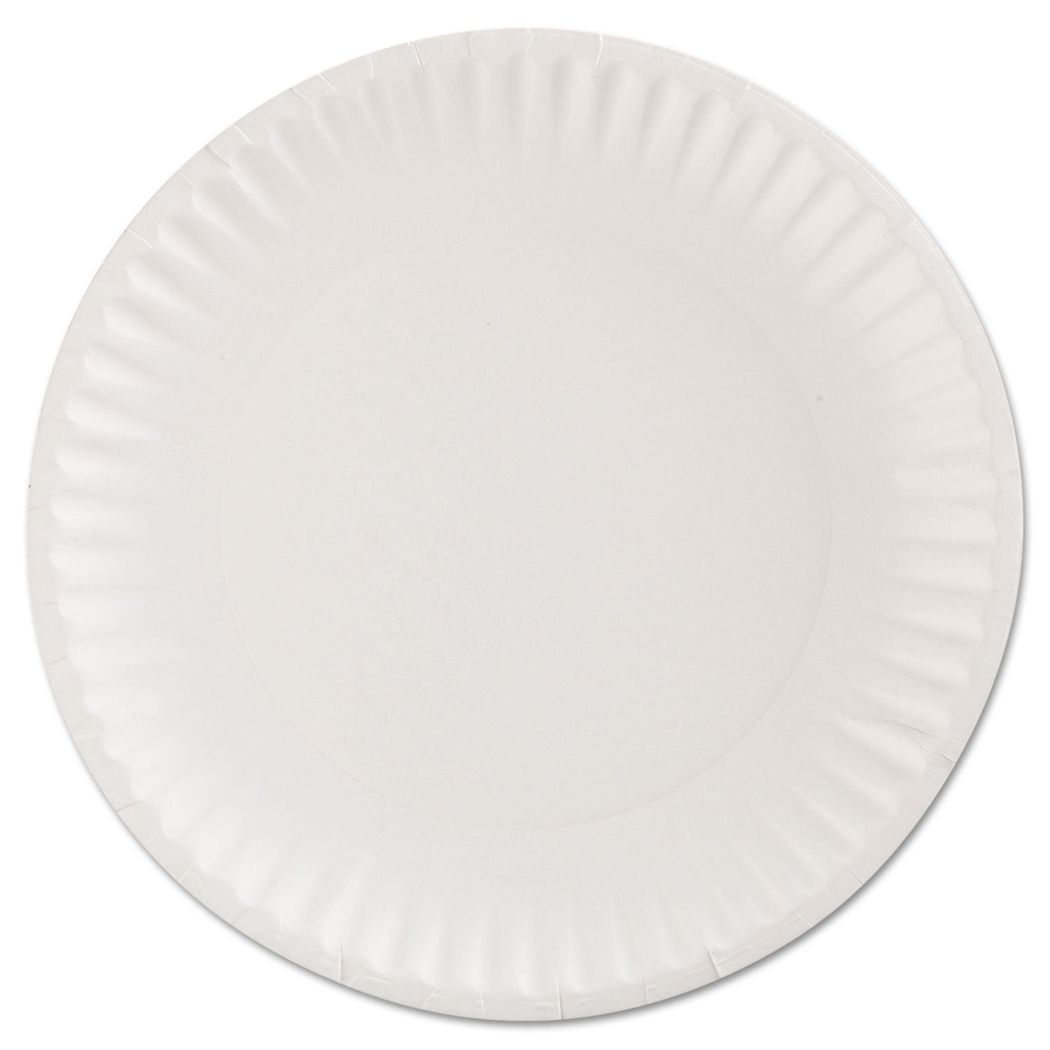 AJM Packaging Gold Label Coated Paper Plates - 9 Inch White Disposable Plates (100 Count per Pack, 10 Packs per Carton) for Parties, Picnics & Catering Events
