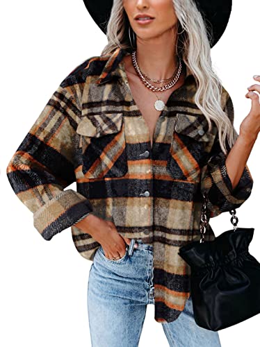 Plaid Print Orange