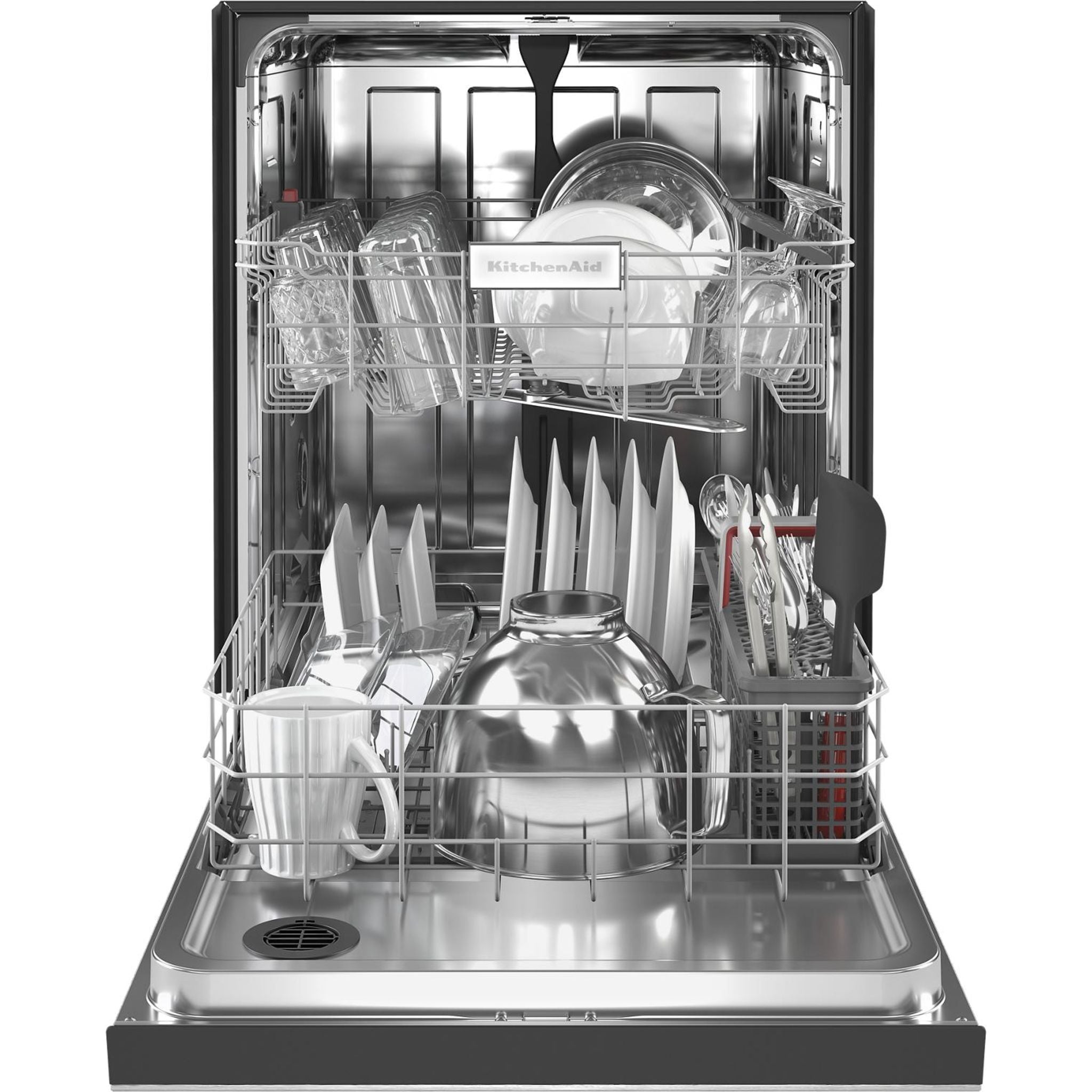 KitchenAid KDFE104KPS Built-in Dishwasher - 24 Inch Stainless Steel Interior & Exterior | Energy Star Certified | Ultra Quiet Operation | Perfect for Modern Kitchens & Open Concept Homes