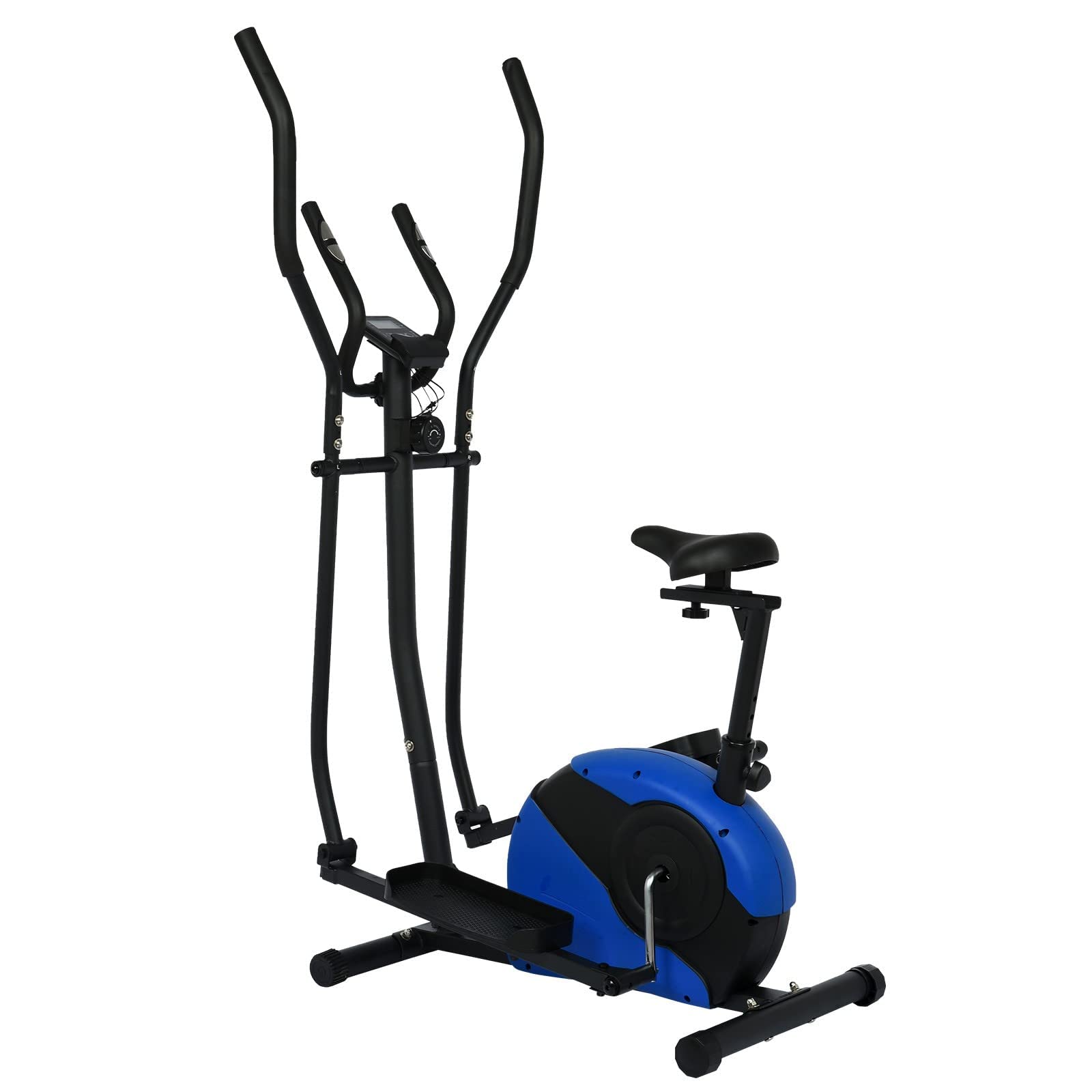 Magnetic Resistance Elliptical Exercise Bike - 8 Adjustable Levels, Silent & Smooth Workout with Comfortable Seat Cushion - Perfect for Home Gym, Cardio Training & Indoor Fitness