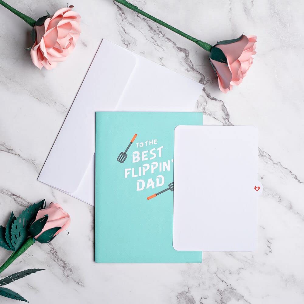 Best Flippin' Dad 3D Pop-Up Father's Day Card - Handcrafted Greeting Card for Dad, Husband, Grandfather - Unique 5